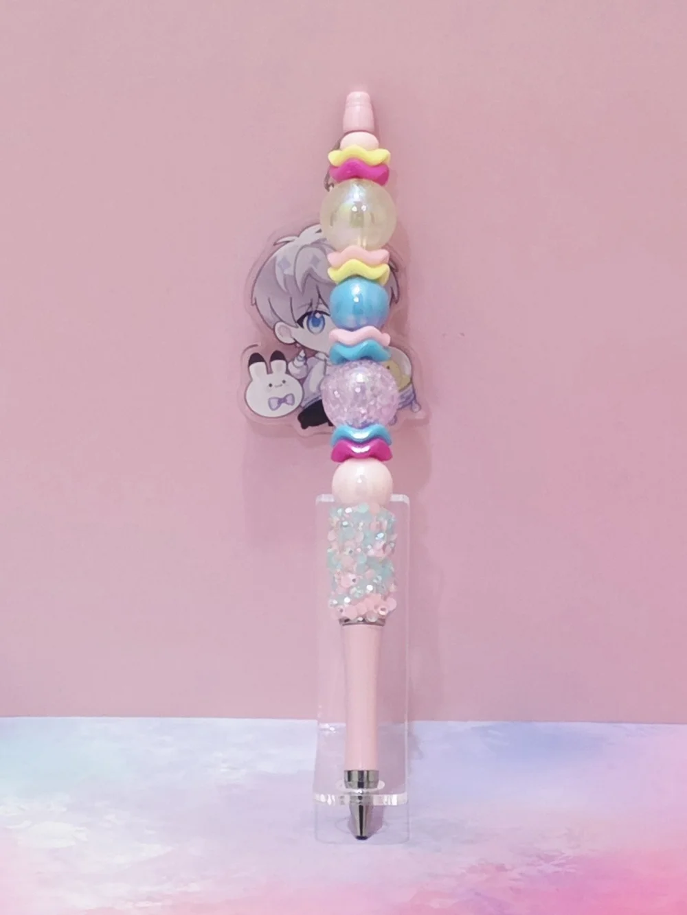 Love and Deepspace Xavier Handmade Beaded Pen & Acrylic Charm